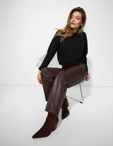 Hose - Kunstleder - dunkelrot