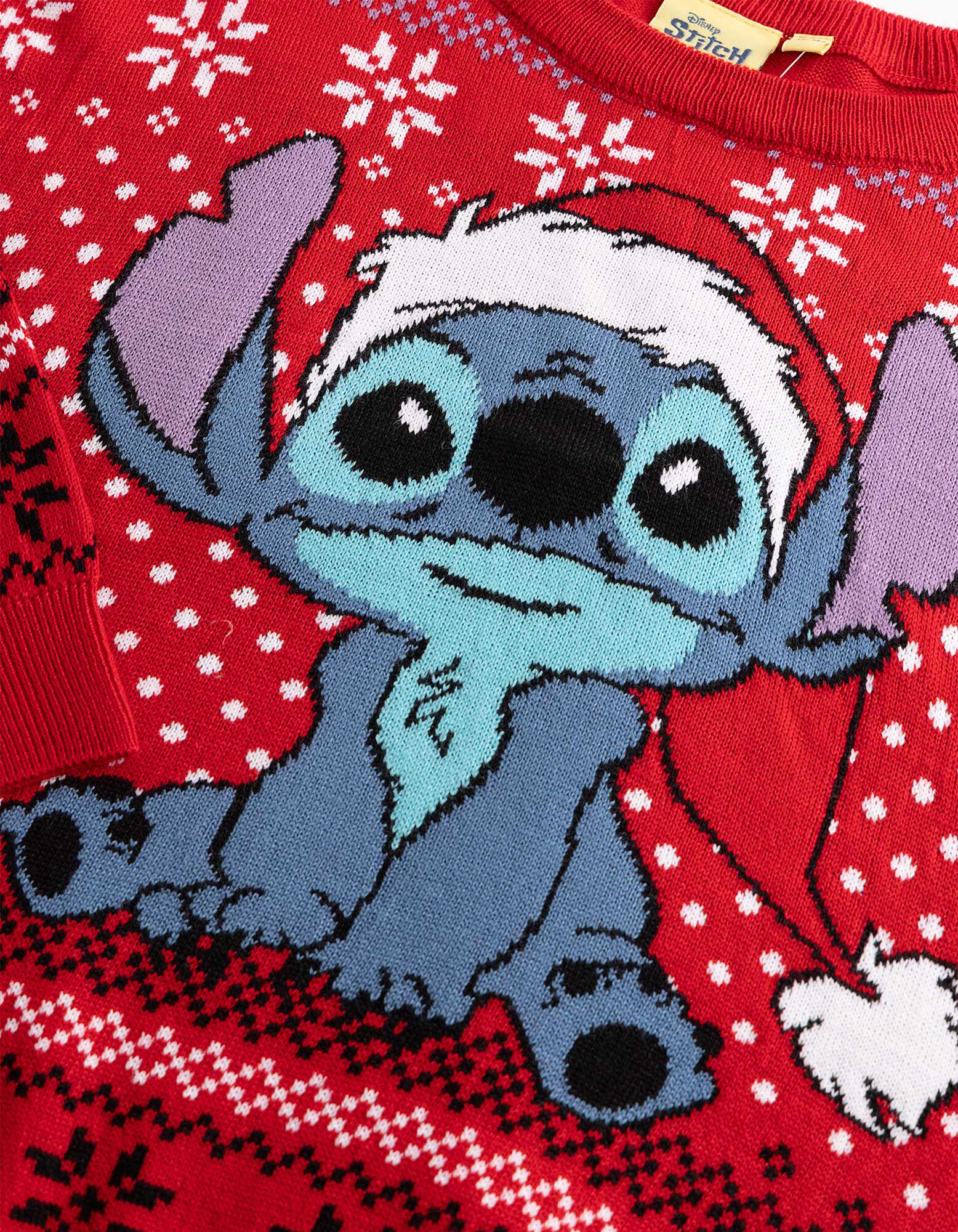 Strickpullover - Lilo & Stitch - Rot
