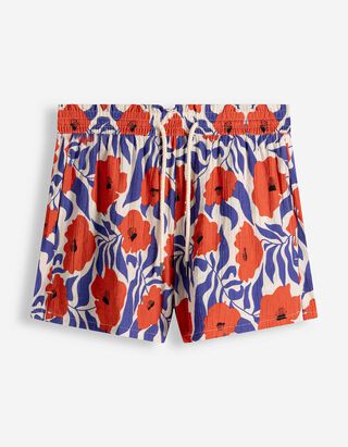 Shorts - Florales Muster - rot