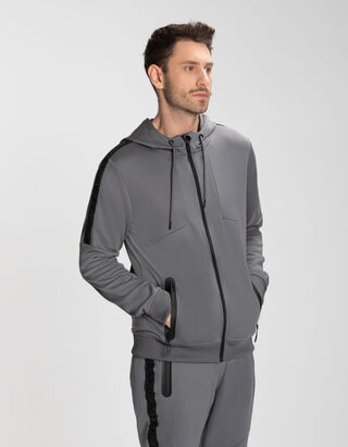 Sweatvest - Capuchon - grijs