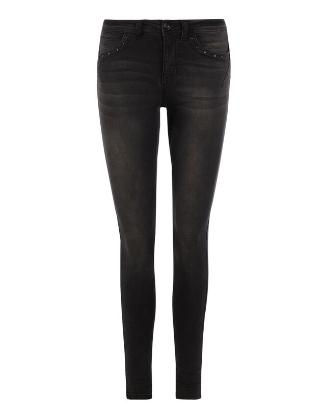 Damen Jeggings mit Nietenbesatz 