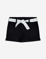 Shorts - Gürtel - schwarz