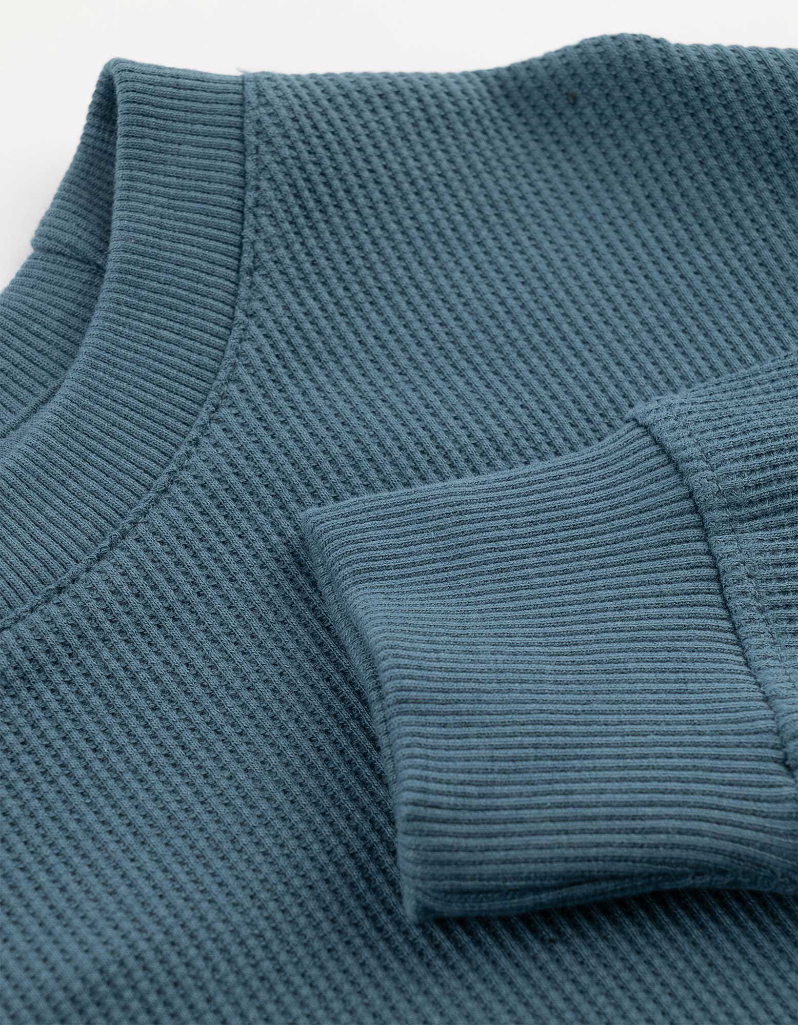 Sweater en broek set - Wafelstructuur - blauw