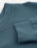 Sweater en broek set - Wafelstructuur - blauw