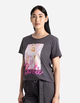T-shirt - Barbie - donkergrijs