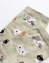 Socken - Allover-Muster - Hellgr&uuml;n