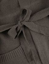 Lang vest - Strikceintuur - donkergroen