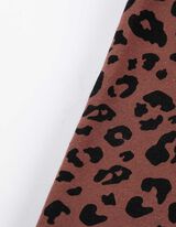 Legging - Elszórt nyomott minta - sötétbarna