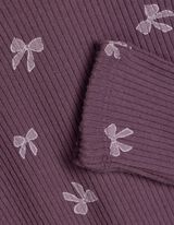 Tričko s dlouhým rukávem - Potisk po celé ploše - tm. lila