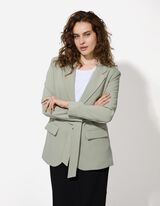 Blazer - Tinta unita - verde scuro