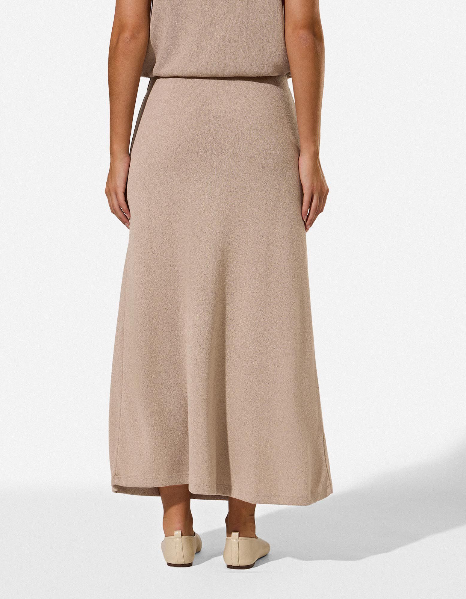 Rok in A-lijn - Viscose - Beige