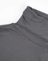 Bluză de corp cu mânecă lungă - LENZING™ ECOVERO™ - Gri inchis