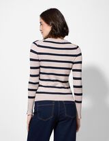 Strickpullover - Zierknöpfe - beige