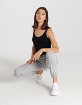 Bėgiojimo kelnės - Rai&scaron;telis - pilkas