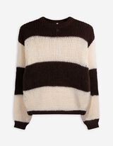 Pullover - Strick - dunkelbraun