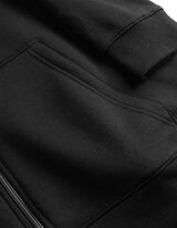 Sweatjacke - Kapuze mit Tunnelzug - schwarz