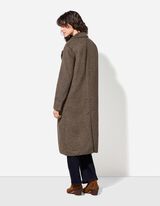 Plašč - Videz volne - rjava