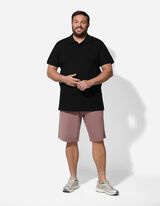 Poloshirt - einfarbig - schwarz