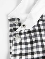 Marškinėlių ilgomis rankovėmis ir šliaužtinukų rinkinys - Kelio ilgis - baltas