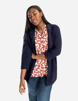 Marynarka - rękawy z wywiniętym i przyszytym brzegiem - ciemny niebieski