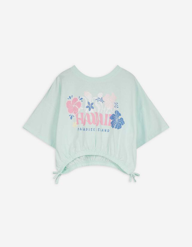 T-Shirt - Cropped - türkis