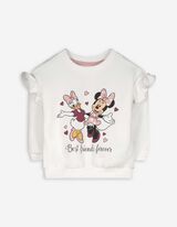 Set van sweatshirt en legging - Minnie & Katrien - wit