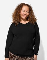 Džemper - V-izrez - crno