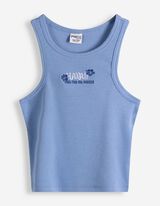 Top sans manches - Impression avant - Bleu