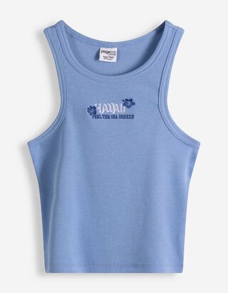 Top - Frontprint - blau