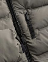 Steppjacke - Labelpatch - Dunkelgr&uuml;n
