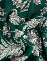 Bluză - Imprimeu floral - Verde inchis