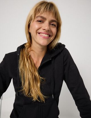 Sweatjacke - Kapuze - Schwarz