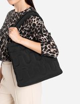 Schultertasche - Wattierung - schwarz