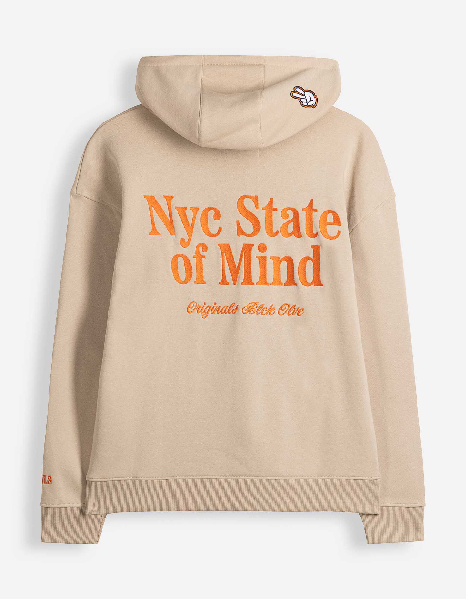 Sweatshirt - Stickerei - Beige