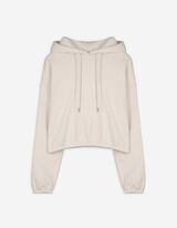 Hoodie - Capuchon met tunnelkoord - beige