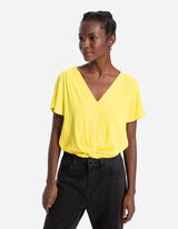 Bluza - Izgled na preklop - svetlo-zuta