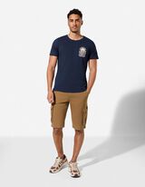 T-shirt - Print - Petrolblauw