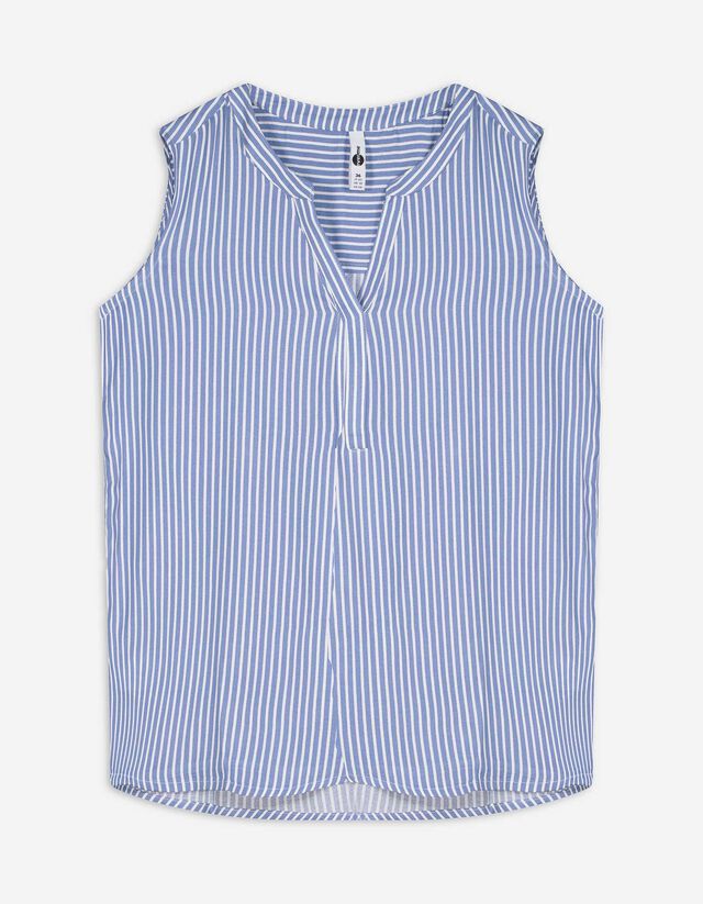 Top - Strepen - blauw