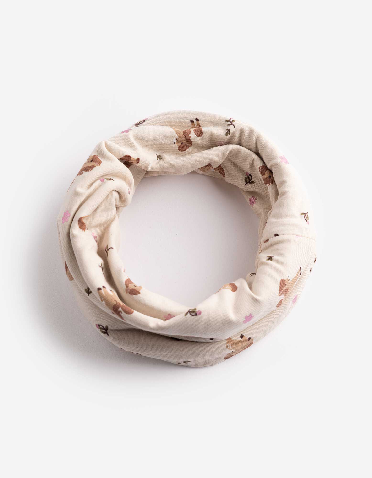 Loop-Schal - Allover-Print - Rosa