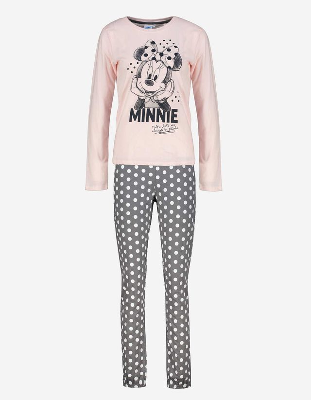 Damen Pyjama Set aus Langarmshirt und Hose - Minnie Mouse