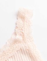 Trumpa palaidinė - Nėrinių apvadas - sviesiai rozinis