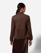 Jacke - Kunstleder - dunkelbraun