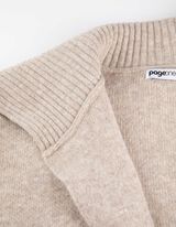 Longcardigan - Bindegürtel - beige