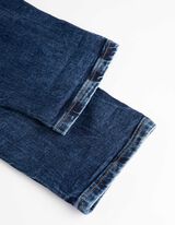 Farmerice - Visoki struk - tamno-plava