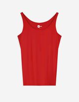 Top - Percentuale di tessuto elasticizzato - rosso