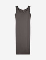 Abito midi - Spacco laterale - grigio scuro