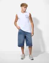 Pantaloni scurți denim - Baggy Fit - Albastru deschis