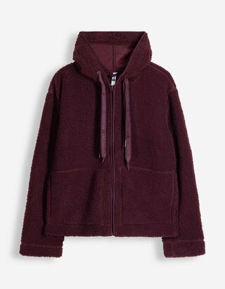 Sweatjacke - Teddyfell - Lila