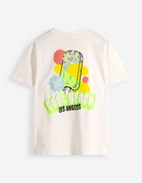 Tričko - Nadměrn&yacute; střih Oversized Fit - Smetanov&aacute;