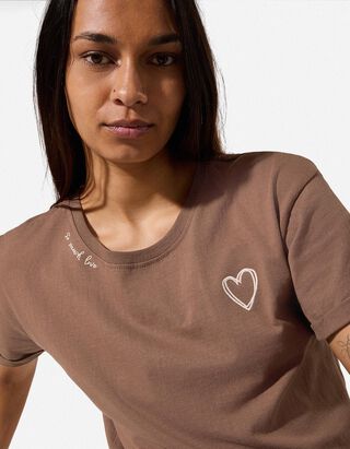 T-Shirt - Stickereien - braun